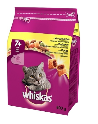 WHISKAS senior kuřecí 0,8kg