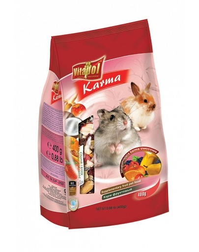 VITAPOL Hrană fructe pentru hamster și iepure 400 g