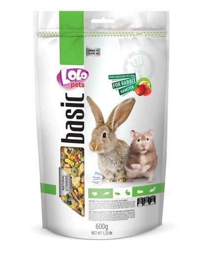 LOLO PETS Mâncare fructe pentru hamster și iepure 600 g