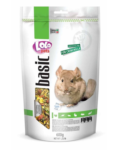 LOLO PETS Mâncare pentru chinchilla 600 g
