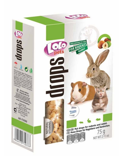 LOLO PETS Dropsuri pentru rozătoare cu arahide