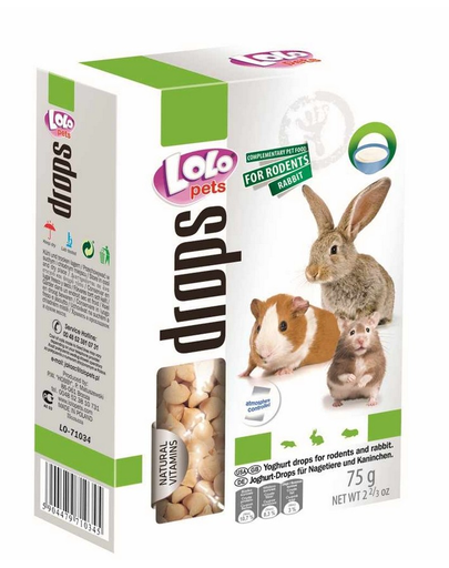 LOLO PETS Dropsuri pentru rozătoare cu iaurt