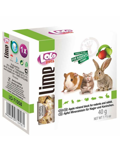 LOLO PETS Calciu pentru rozătoare măr