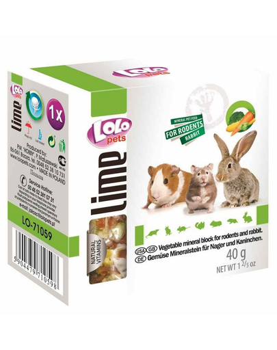 LOLO PETS Calciu pentru rozătoare legume