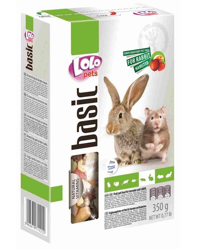 LOLO PETS Mâncare fructe pentru hamster și iepure 350 g