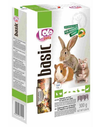 LOLO PETS Mâncare legume pentru hamster 300 g