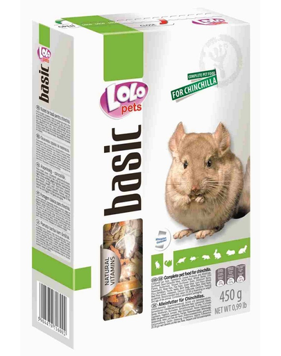 LOLO PETS Mâncare pentru chinchilla 450 g