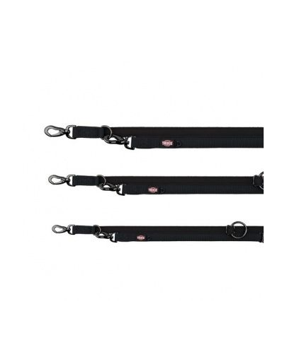 TRIXIE Lesă control Experience, M-L: 2.00 m/20 mm, negru