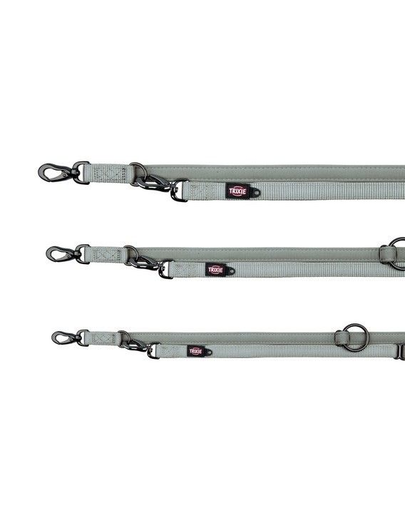 TRIXIE Lesă control Experience, L–XL: 2.00 m/25 mm, argintiu
