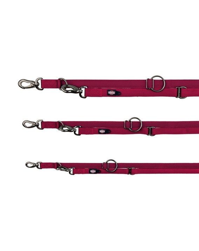 TRIXIE Lesă control Experience, L–XL: 2.00 m/25 mm, bordo