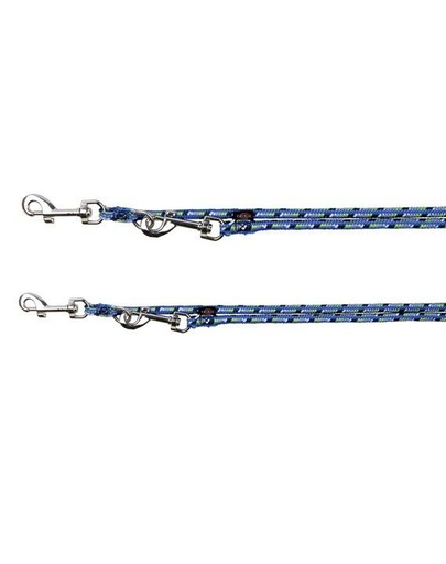 TRIXIE Lesă control mountain Rope L–XL: 2.00 m/13 mm, albastru / verde