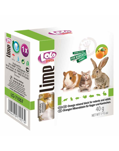 LOLO PETS Calciu pentru rozătoare portocale