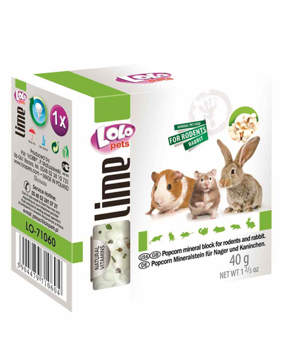 LOLO PETS Calciu pentru rozătoare popcorn