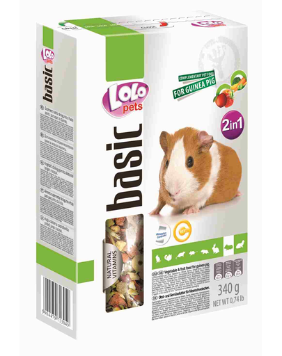 LOLO PETS Mâncare pentru porcușori de guinea 2in1 1,9kg