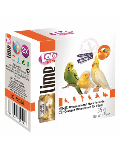 LOLO PETS Calciu pentru păsări -portocală