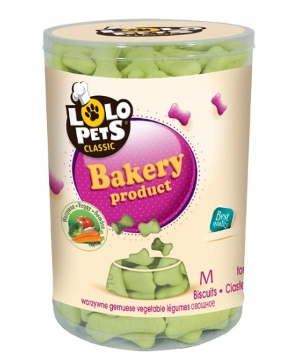LOLO PETS Cookies pentru câini oase M legume 950 g