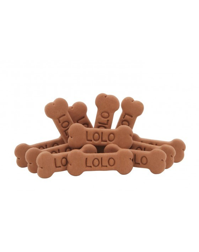 LOLO PETS Biscuiți in formă de os L - cu aromă de ciocolată 17kg