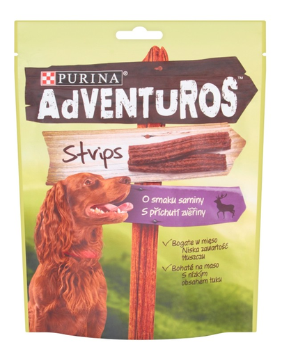 PURINA Adventuros Strips Recompense pentru caini 90g