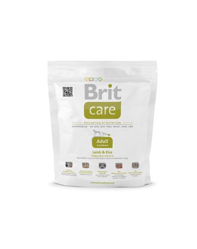 Brit care adult small breed lamb & rice 1 kg