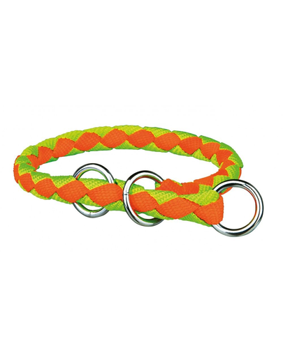 TRIXIE Zgardă strangulantă Cavo, M-L: 43–51 cm/18 mm, portocaliu neon / verde neon