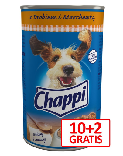 CHAPPI pasăre și morcov 1,2 kg x 12