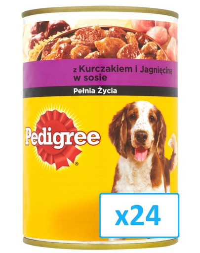 PEDIGREE Adult cu Pui și Miel în Sos 400g x 24