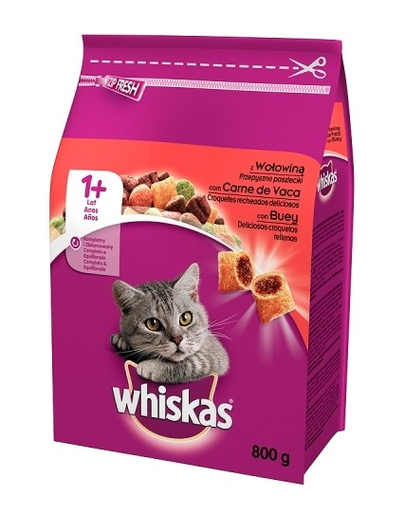 WHISKAS Adult cu Vită 1.4kg