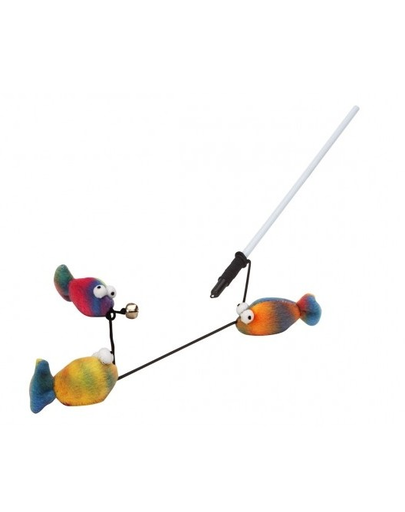 LOLO PETS Jucărie pentru pisici pește pe băț 27cm
