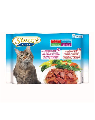 STUZZY Multipack 2 X șuncă și 2 X vită (100 g X4)