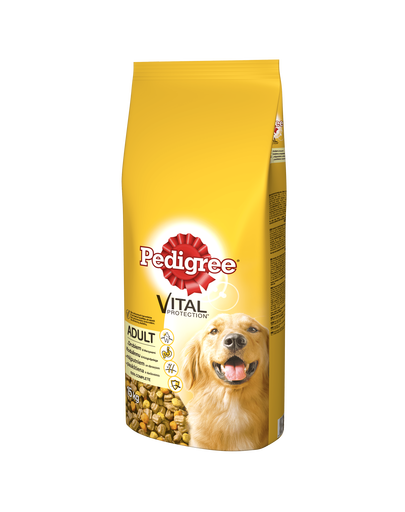 PEDIGREE Vital Protection Adult hrana uscata caini adulti de talie medie, cu pasare si legume 15 kg