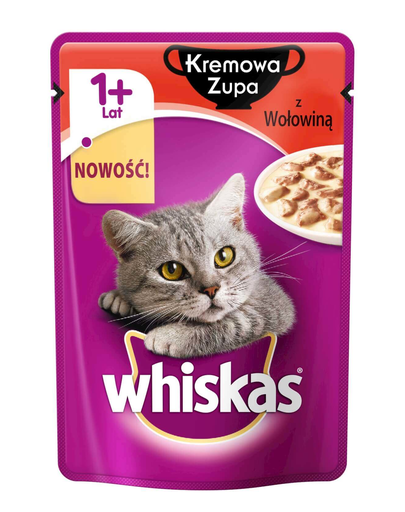 WHISKAS Creamy soup cu vită 85 g