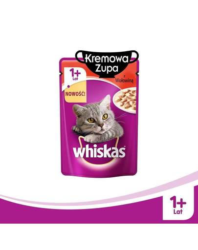 WHISKAS Creamy soup cu vită 85 g