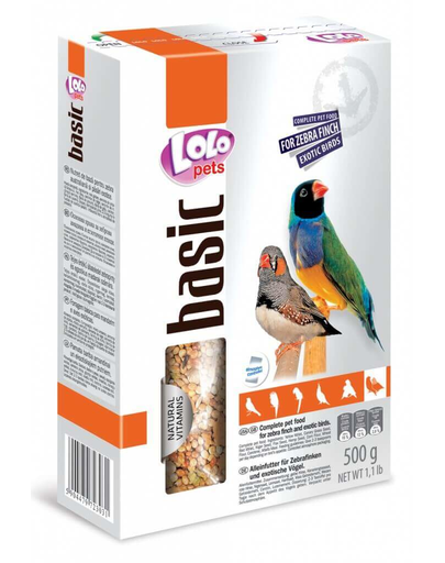 LOLO PETS Mâncare pentru cinteză și păsări exotice 500 g
