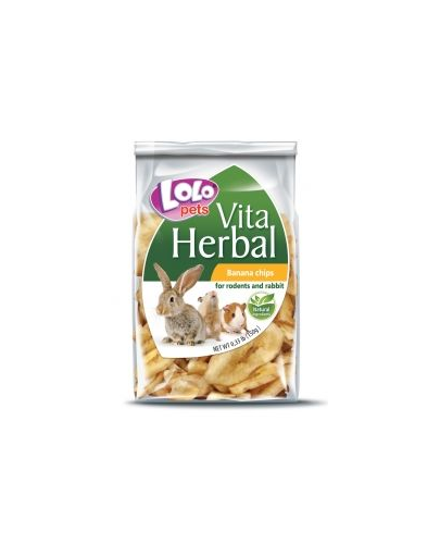 LOLO PETS Chipsuri banane pentru rozătoare 150 g
