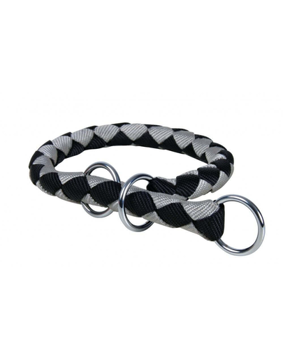 TRIXIE Zgardă "Cavo", S-M 30–36 cm/o 12 mm, negru / argintiu