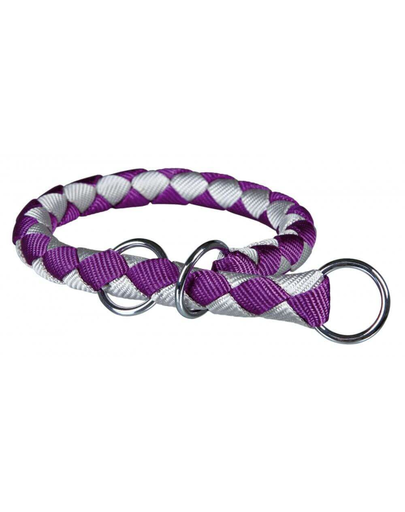 TRIXIE Zgardă "Cavo", S-M 30–36 cm/o 12 mm, mov / argintiu