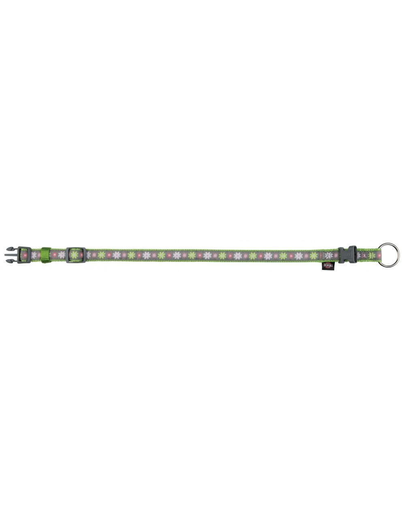 TRIXIE Zgardă Modern Art Blooms S-M 30–45 cm/15 mm, verde
