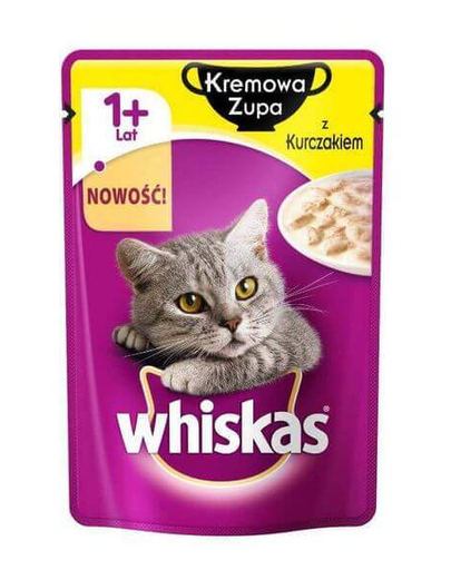 Whiskas adult supă cremă cu pui 85g