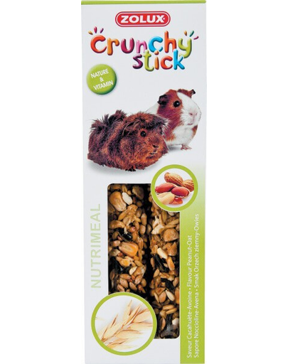 ZOLUX Crunchy Stick pentru porcușori de guinea - migdale / ovăz115 g imagine
