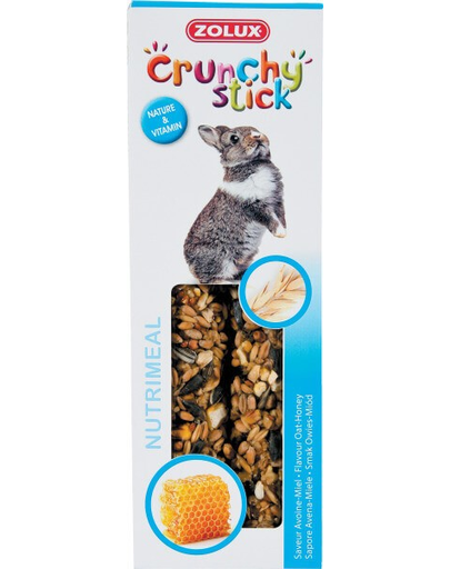 ZOLUX Crunchy Stick pentru iepure - ovăz / miere 115 g