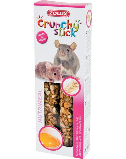 ZOLUX Crunchy Stick pentru șobolani și șoareci - ovăz / ou 115 g imagine