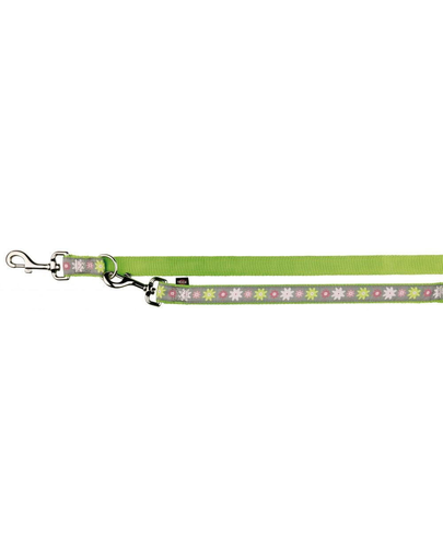 TRIXIE Lesă control modern art Blooms XS-S 2.00 m/15 mm, verde