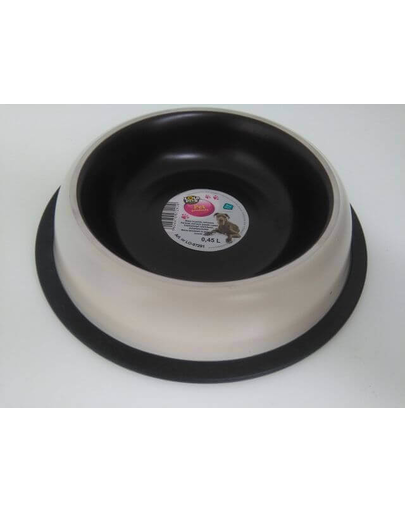 LOLO PETS Bol cu suport gumat vopsit bej / maro 0,25 L