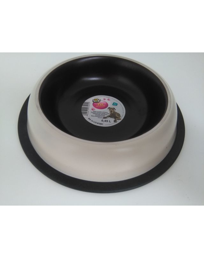 LOLO PETS Bol cu suport gumat vopsit bej / maro 0,7 L