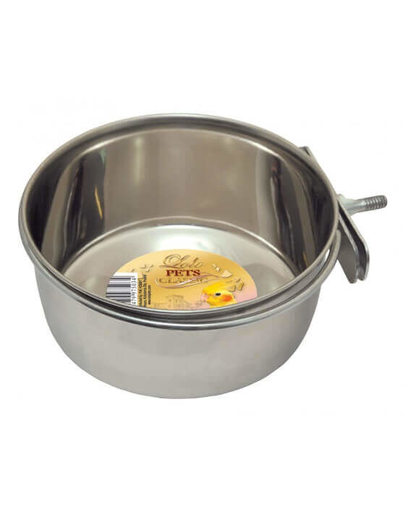 LOLO PETS Bol pentru păsări 0,84L cu clemă de prindere