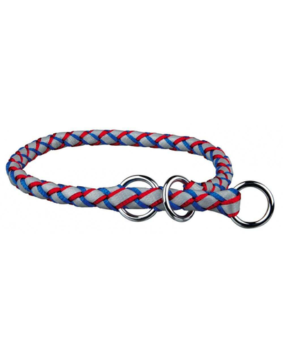 TRIXIE Zgardă cu inele Cavo Reflect S-M 35–41 cm/o 12 mm roșu și albastru