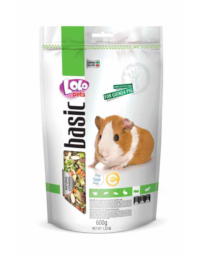LOLO PETS Mâncare pentru porcușori de guinea 600 g