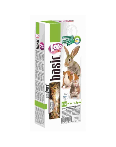 LOLO PETS Smakers pentru rozătoare și iepure iaurt și pufuleți