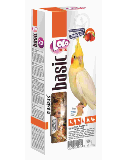 LOLO PETS Smakers pentru papagal cockatiel fructe