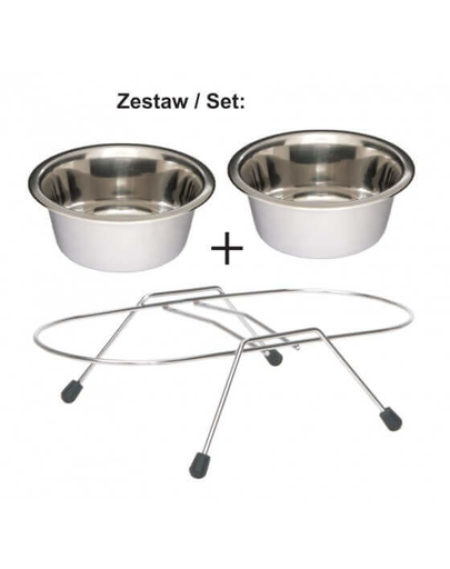 LOLO PETS Stand cu boluri 2,8L cromat